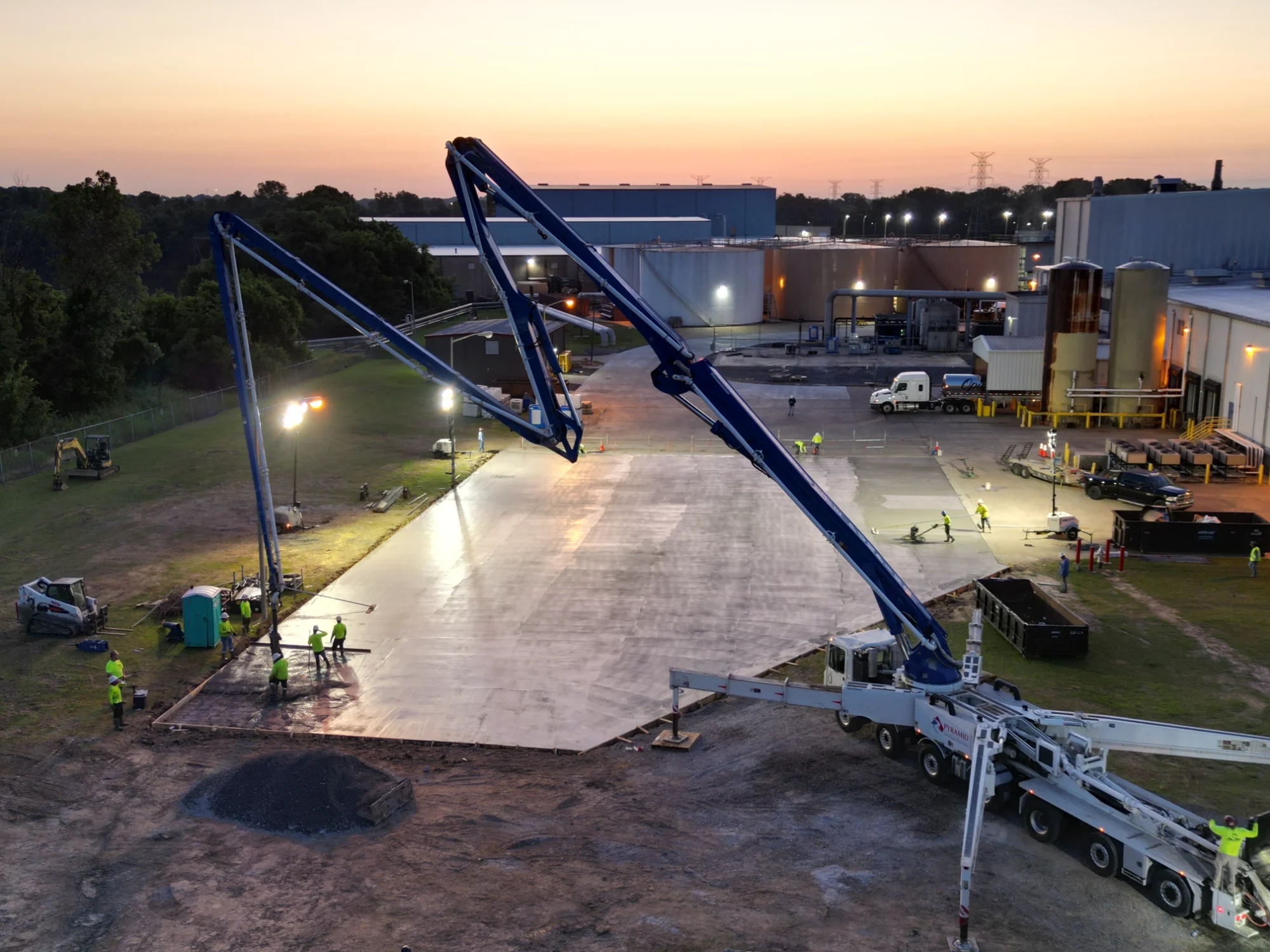 Evening Concrete Pour